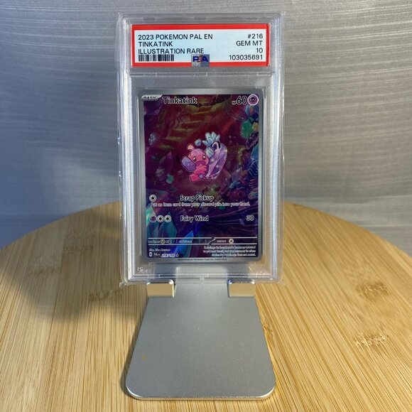 2023 Pokemon Pal En-Paldea Evolved #216 Tinkatink Illustration Rare PSA 10 - Picture 1 of 4